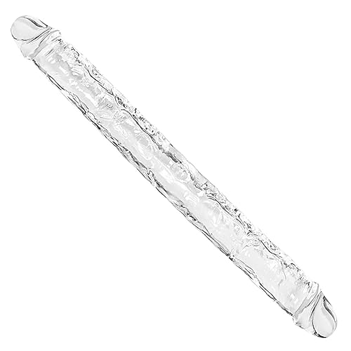11.8 * 1.3 inches Small Double Dildo Clear Jelly Realistic Anal Long Dildo Penis with Veins and Glans Adult Sex Toys for Women/Men/Lesbian - 11.8*1.3 Inch