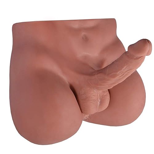 ferch Realistic Sex Doll for Women, Unisex Masturbator Love Doll with Flexible Dildo and Tight Anal Entry, Adult Sex Toys Men - 12.2 x10.3 inch, Brown - Brown