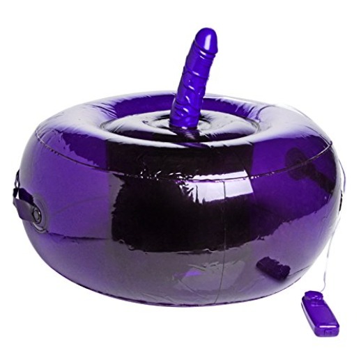 Lynx Inflatable Riding Seat with Vibrating Dildo - Purple