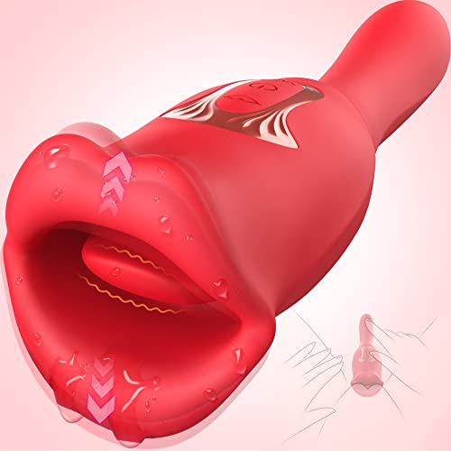 Adult Sex Toys Vibrator for Women with 10 French Kissing Modes & Vibration Patterns, Adult Toys Vibrators Rose Sex Toy, G Spot Adult Toy & Clitoral with Tongue, Dildo Adult Sex Toys & Games - Rose Toy 2
