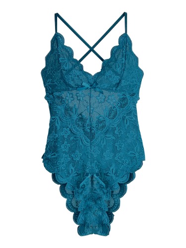 Lingerie for Women One Piece V Neck Teddy Lace Bodysuit Babydoll Underwear