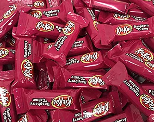 Kit Kat Raspberry Creme Bar, Miniature Crisp Wafers In Raspberry Flavored White Creme, Pink Individually Wrapped Chocolate Bars, Bulk Pack 2 Pounds