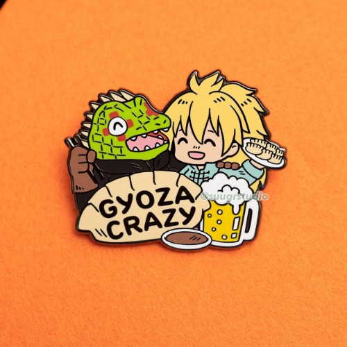BACKORDER - DRHDR "Gyoza Crazy" Caiman x Nikaido Hard Enamel Pin - [A Grade] / Simple Rubber Back
