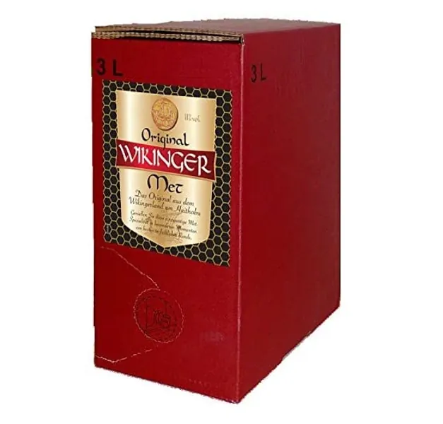 Roter Wikinger Met | 1x3L | Honigwein aus der historischen Ursprungsregion in Norddeutschland mit Kirschsaft | fruchtig aromatisch | Das Original - Roter Met 3 l
