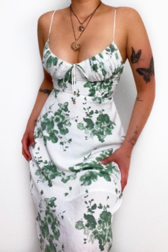 Darya Floral Midi Dress | XS