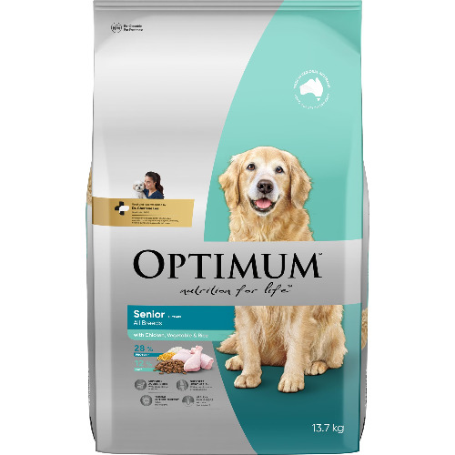 OPTIMUM Senior All Breeds Dry Dog Food with Chicken, Vegetables & Rice 13.7kg Bag