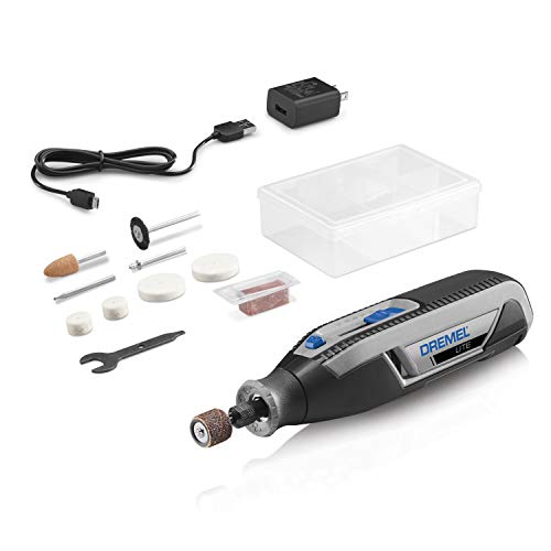 Dremel Lite 7760 N/10 4V Li-Ion Cordless Rotary Tool Variable Speed Multi-Purpose Rotary Tool Kit, USB Charging, Easy Accessory Changes - Perfect For Light-Duty DIY & Crafting - Rotary Tool Kit - Original Kit
