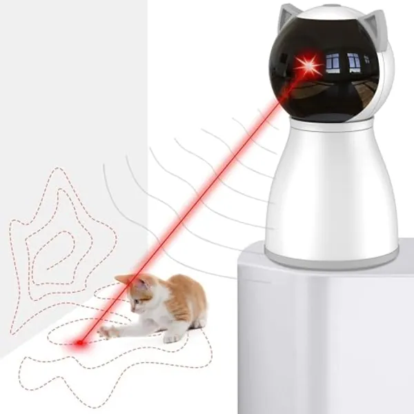 YVE LIFE Laser Cat Toys for Indoor Cats,The 4th Generation Real Random Trajectory Motion Activated Rechargeable Automatic Cat Laser Toy,Interactive Cat Toys for Bored Indoor Adult Cats/Kittens/Dogs