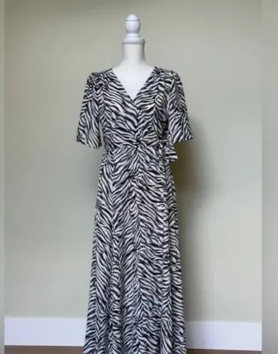 Zebra wrap dress