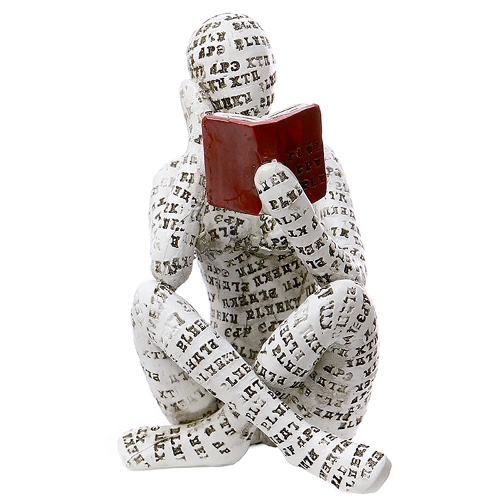 GRAPMKTG Home Decor Pulp Reading Women Figurine Thinker Statue Aesthetic Sculpture Room Decor Modern Abstract Decoration on Shelf Table Desk for Living Room Office Bedroom A - A