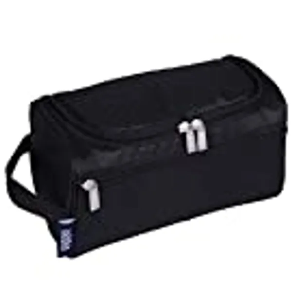 Wildkin Toiletry Bag for Boys, Girls, and Adults, Toiletry Bags Measures 9.5 x 5 x 5 Inches, Multifunctional, Spacious and Ideal Sized for Weekend or Overnight Travel Bag (Rip Stop Black)