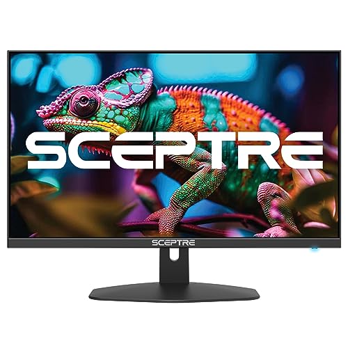 Sceptre New 27-inch Gaming Monitor 100Hz 1ms DisplayPort HDMI x2 100% sRGB AMD FreeSync Build-in Speakers, Eye Care Frameless Machine Black 2024 (E275W-FW100T) - 27" Gaming 100Hz DP HDMI