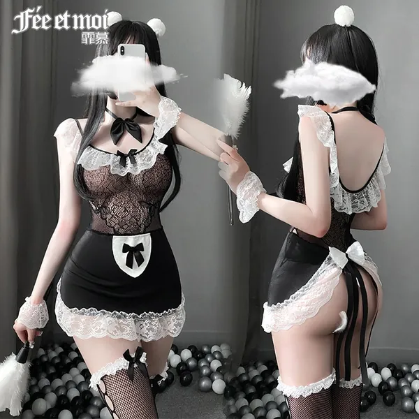 10.0US $ 30% OFF|Sexy Lingerie Exotic Maid Cosplay Costumes Slutty Clothes Womens Perspective Siamese Sex Suit See Through Body Stocking| |   - AliExpress