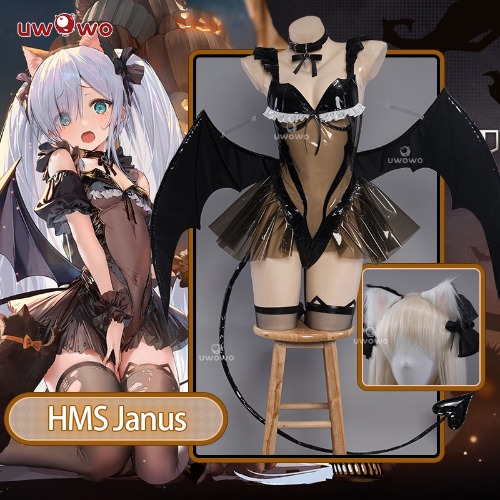 【In Stock】Uwowo Game Azur Lane HMS Janus Little Devil Halloween Cute Sexy Cosplay Costumes - 【In Stock】S