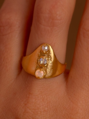 The Little Hat Ring | 24k Gold Plated Brass / L