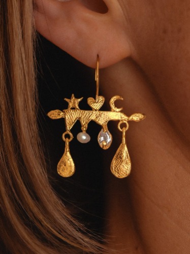 The Lion's Tale Earrings | 24k Gold Plated Brass