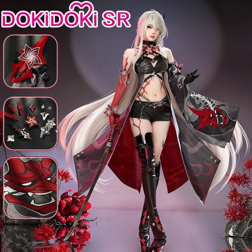 DokiDoki-SR Game Honkai: Star Rail Cosplay Acheron Costume White Hair Ver. | Costume Only-S-Order Processing Time Refer to Description Page