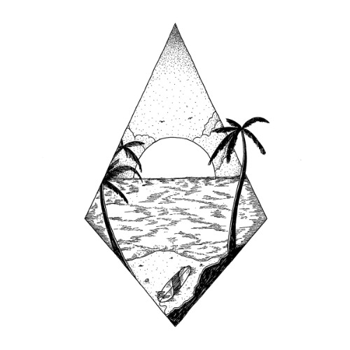 Beach Bum - 4 x 4 in