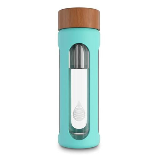 pH Hydrate Glass Water Bottle - 13.5oz / Turquoise
