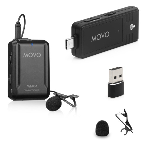 WMX-1-UL |  Wireless USB and USB-C Lavalier Microphone | Movo