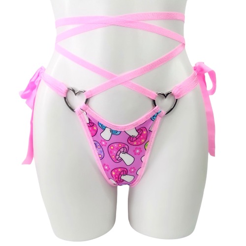 Pink Shroom Strappy Bottoms | S