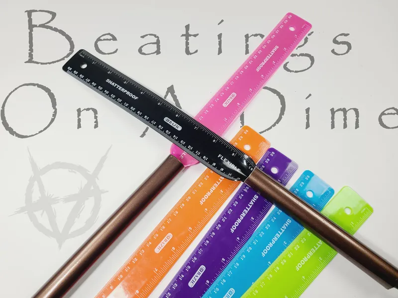 Ruler Paddle - Old School BDSM - Teacher Fetish - Dungeon Punishment - Impact Toy - Sadistic Kink Gear - OOAK Merchandise - Handmade Bondage