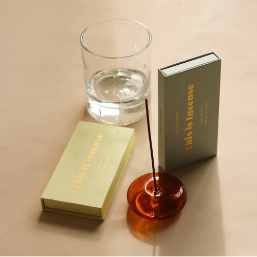 Gentle Habits - Glass Vessel Incense Holder (Amber) | Default Title