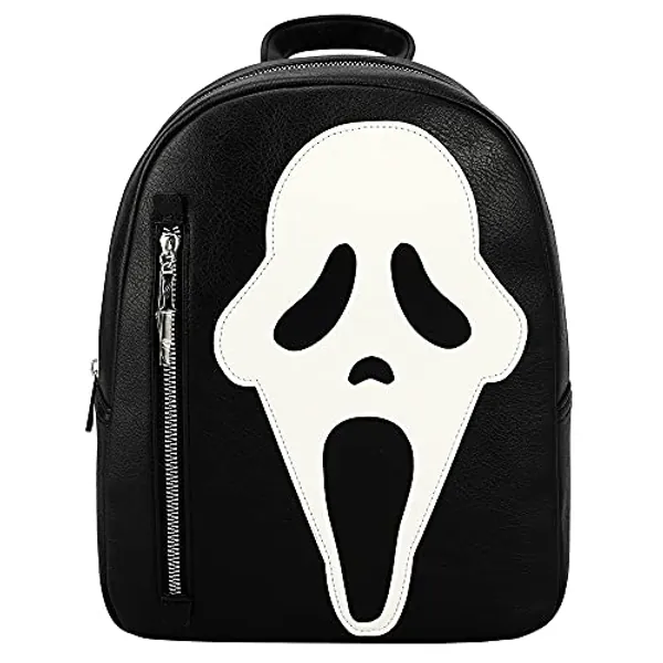 Bioworld Glow in the Dark Scream Ghost Face Horror Movie Character Black Mini Backpack