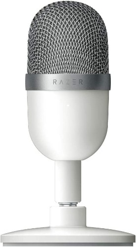 Razer Seiren Mini USB Condenser Microphone: for Streaming and Gaming on PC - Professional Recording Quality - Precise Supercardioid Pickup Pattern - Tilting Stand - Shock Resistant - Mercury White - Mercury White Seiren Mini