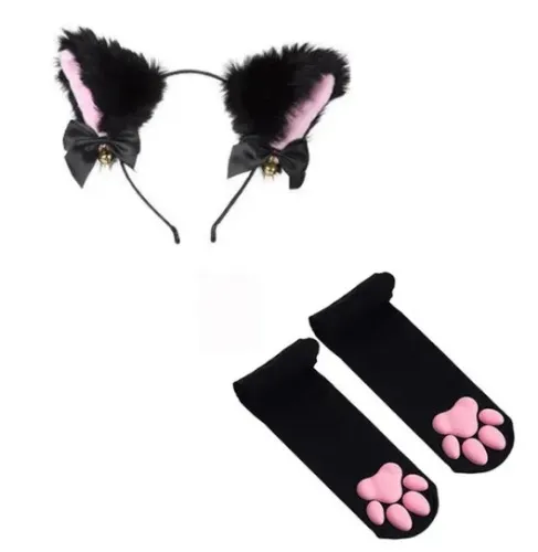 Thigh Stockings & Cat Ears