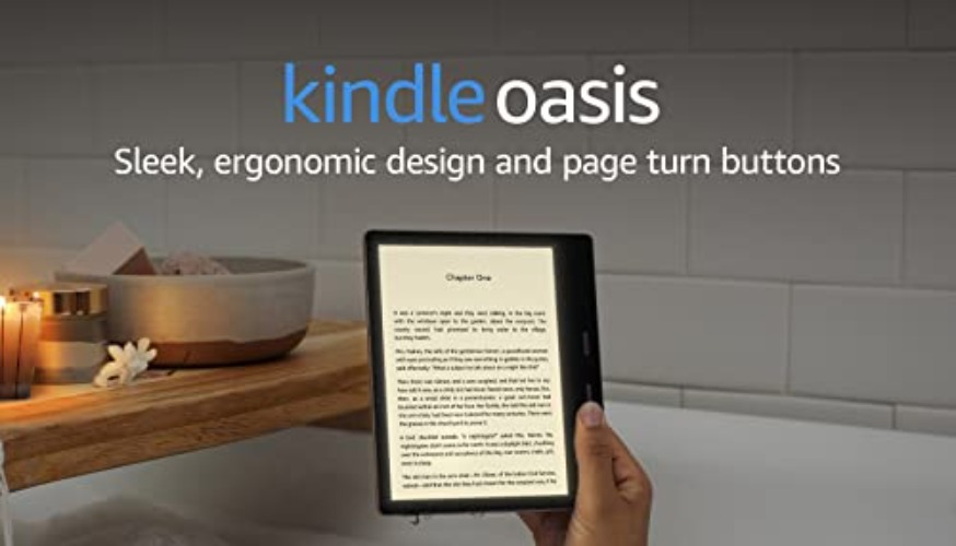 Kindle Oasis – With 7” display and page turn buttons - Without Lockscreen Ads - 32 GB - Without Lockscreen Ads - Champagne Gold - Without Kindle Unlimited