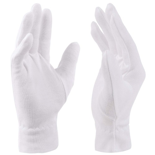 Moisturizing Gloves for Dry Hands Overnight, Selizo 3 Pairs 100 Percent White Cotton Gloves for Women Eczema, Hand Moisturizer Sleeping Spa Gloves for Eczema Dry Hands