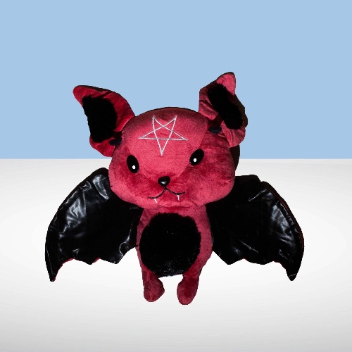 Nyx - Halloween Gothic Plush Bat Man Doll (Burgundy) - 30cm