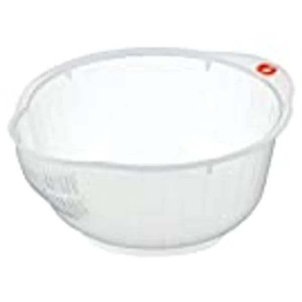 Inomata Japanese Rice Washing Bowl with Strainer, 2 quart