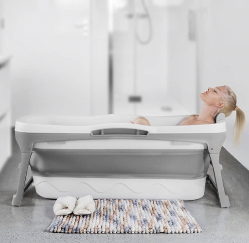  Bathtub for Adult - Large 56'in Foldable Collapsible tub - Ergonomically Designed for the Ultimate Relaxing Soaking Bath - - Amazon.com