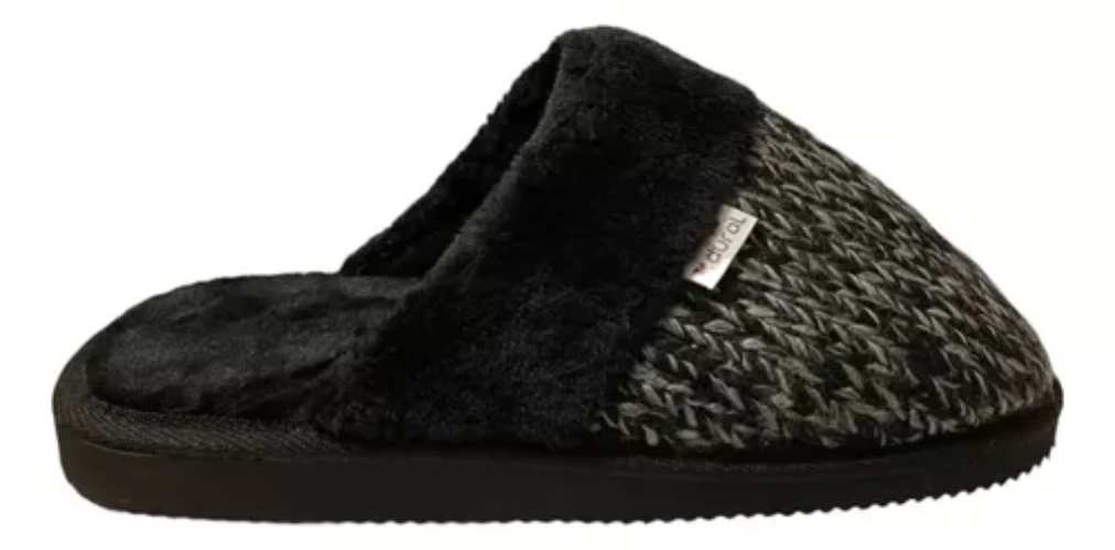 Pantufla Nórdica Tejida Negra
