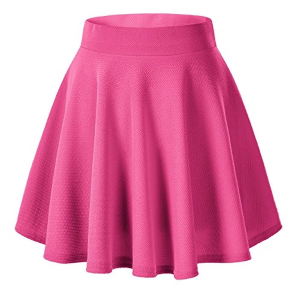 Urban CoCo Women's Basic Versatile Stretchy Flared Casual Mini Skater Skirt
