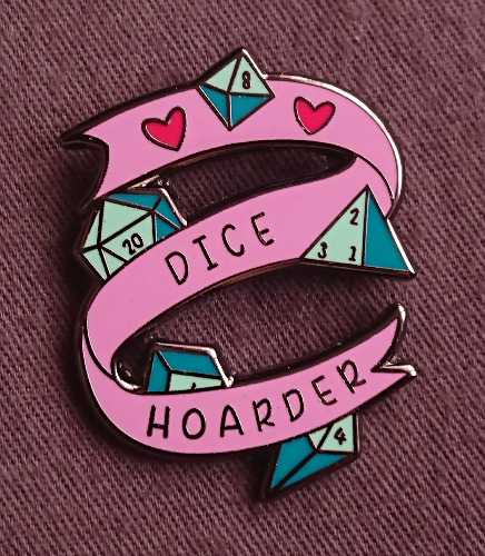 Dice Hoarder Enamel Pin