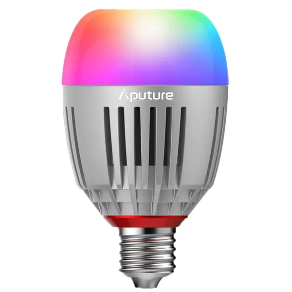 Aputure Accent B7C 7W RGBWW Smart Bulb CCT Range 2,000K-10,000K and Sidus Link App Compatible for Wireless Control and Built-in Battery