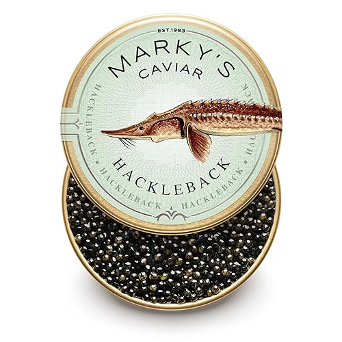 MARKY'S Hackleback Black American Caviar - 3.5 oz / 100 g - Premium Malossol Black Roe - GUARANTEED OVERNIGHT