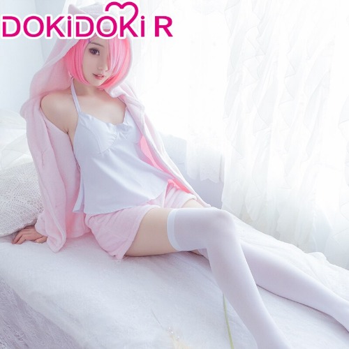 DokiDoki-R Anime Game Re Zero Rem Rame Cosplay  Pajamas Halloween | Ram / XL