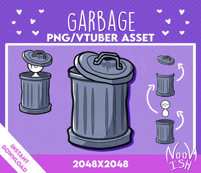 Vtuber Garbage Bin Asset
