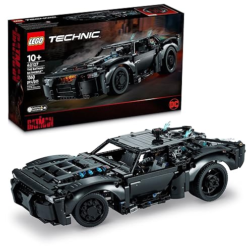 LEGO Technic The Batman – Batmobile 42127 Model Car Building Toy, 2022 Movie Set, Superhero Gifts for Kids and Teen Fans with Light Bricks - Frustration-Free Packaging