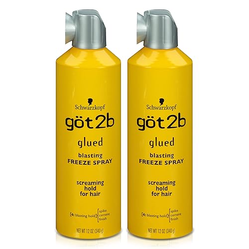 Got2b Glued Blasting Freeze Hairspray, 12 oz, Pack of 2 - Freeze Hairspray - 12 Fl Oz (Pack of 2)