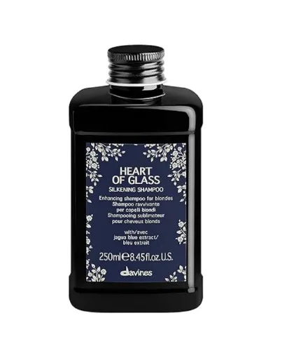 Davines Heart of Glass Silkening Shampoo for Blonde Care, Nourishing Protection for Natural Or Cosmetically Treated Hair - 8.45 Fl Oz (Pack of 1) Davines Heart of Glass Silkening Shampoo for Blonde Care