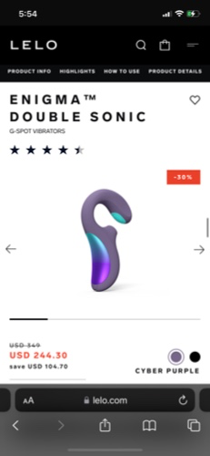 ENIGMA™ Double Sonic I Powerful A-spot vibrator