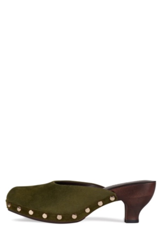 CLOGUETTE | Olive Suede / 9