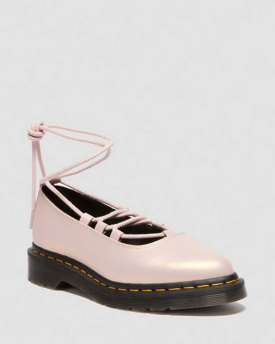 DR MARTENS Elphie II iridescent leather ballet flats