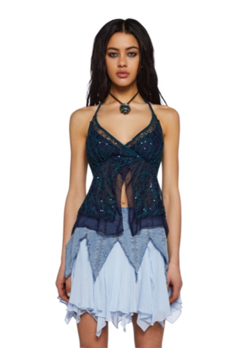 Glowing Seas Cami Top | DARK BLUE / XX-Large