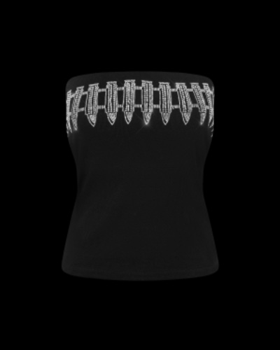 NEW $H!T - ENEMY RHINESTONE TUBE TOP BLACK | XS